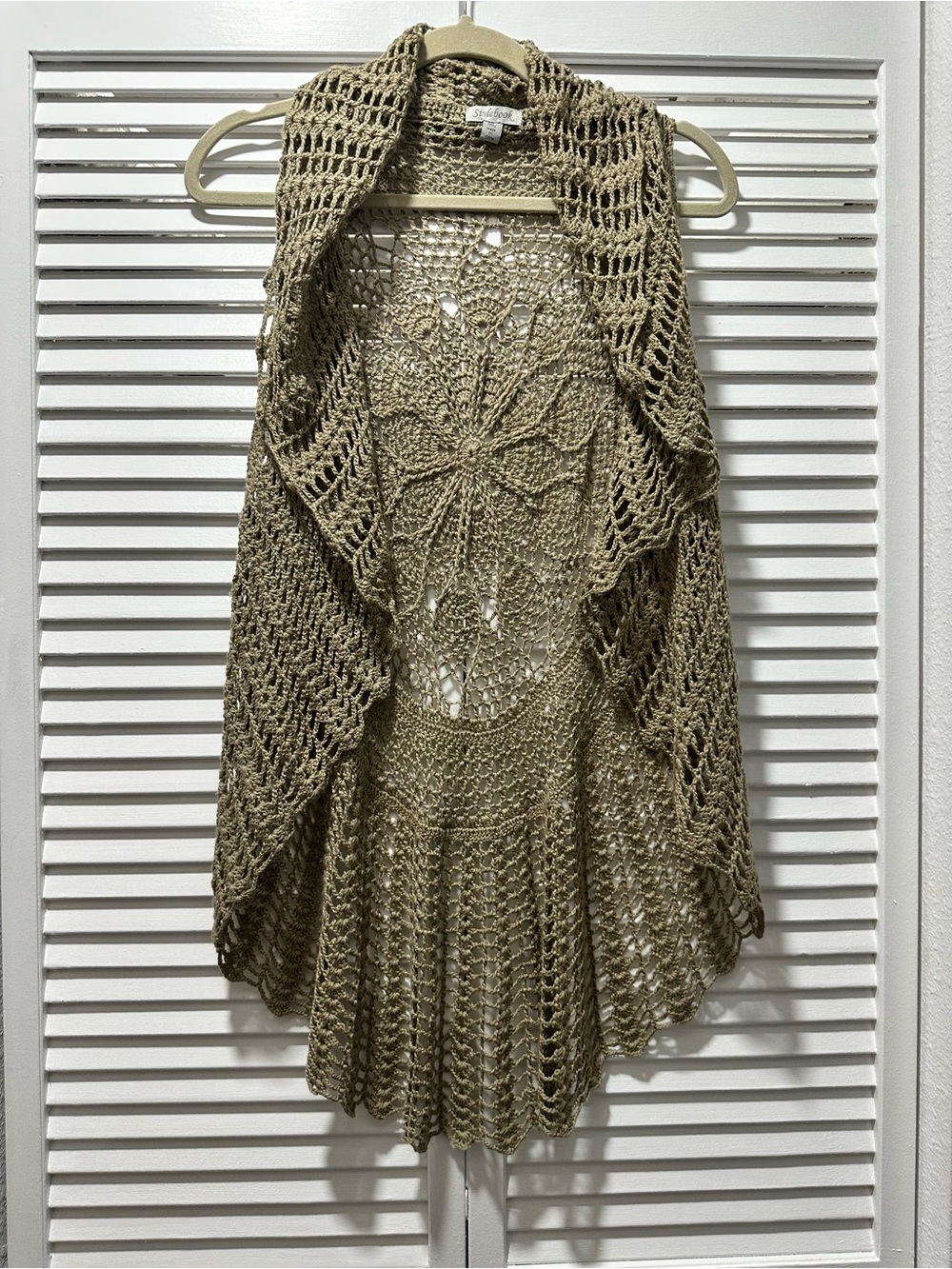 Style Book Crocheted Long Vest